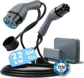 bokman Câble de recharge Câble Type 2-22kW